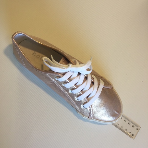 NWT HOLSTER vegan sz 38 metallic rose gold sneakers PETA approved cruelty free - Picture 14 of 16